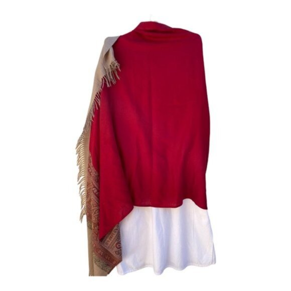 Indian Shawl Wool Blend / Throw Stole Paisley - Picture 5 of 9